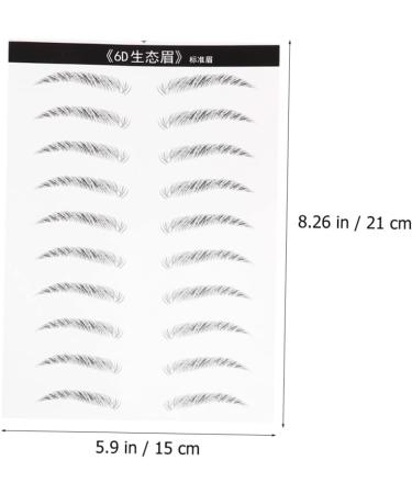 FRCOLOR 6 Sheets Pairs Tool Stickers Black Makeup Eyebrows Transfer Stickers Template Woman Hair Supplies - Buy Online on GoSupps.com