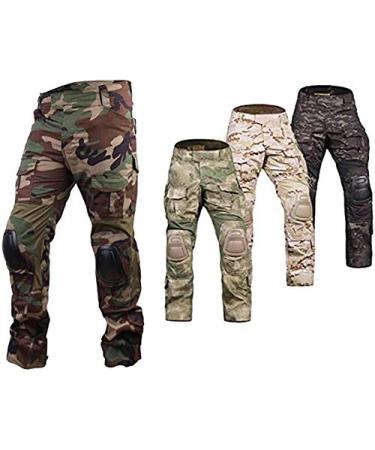 Emerson Airsoft Hunting Tactical Pants Combat Gen3 Pants with Knee Pad Woodland X-Large