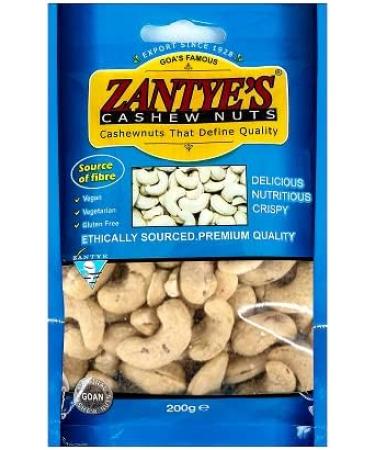Zantye's Original Goan Cashews 6 Flavours box Spicy/ChillyGarlic/Pepper/Salted/Dry Salted/Raw - Buy Online on GoSupps.com