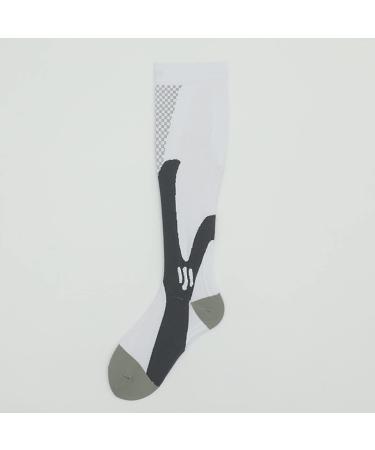Docen outdoor running football socks bicycle socks white-3 pairs L/XL (4045) _20103 mmHg-circulating support socks white-3 parts L/XL (40-45)