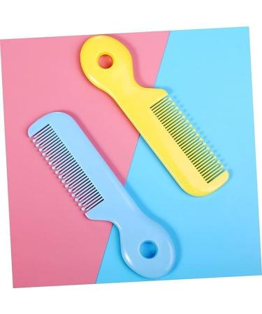 Baby Comb Set (3 Pieces) - Gentle Hair Brush & Comb for Toddlers - Blue Pink Yellow - Safe Newborn Toiletries - Buy Online on GoSupps.com