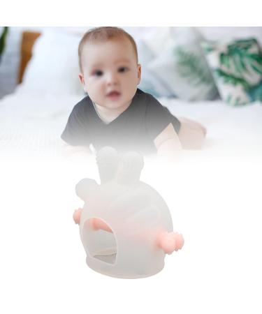 Soothing Food-Safe Silicone Tooth Toys for Babies | BPA-Free Transparent Pink Baby Cubes with Handle - Buy Online on GoSupps.com