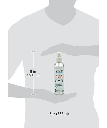 Vius Premium Lens Cleaner Spray (2-Piece Set) - Gentle Cleaning for Eyeglasses, Cameras, and Lenses - Removes Fingerprints, Dust, and Oil - 8oz - Buy Online on GoSupps.com