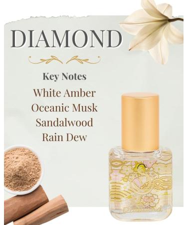 Diamond Organic Perfume Oil Extract Roll-On by Sage- 1/4 oz Vegan & Cruelty-Free Subtle Scent Sandalwood White Amber Musk Diamond 1/4 oz Extract Roll-On - Buy Online on GoSupps.com