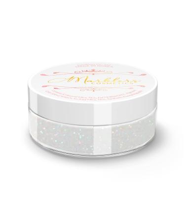 MARBLERS Cosmetic Grade Fine Holographic Glitter Rainbow White 0.18oz (5g) | Non-Toxic | Vegan | Cruelty-Free | Eyeshadow Nail Polish Nail Art | Festival Rave & Party Makeup | Body & Face Fine Glitter 5g White Rainbow White - Buy Online on GoSupps.com