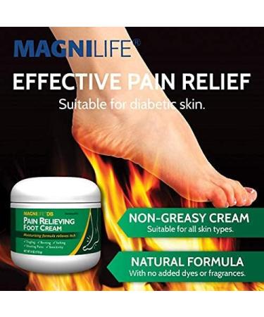 MagniLife DB Pain Relieving Foot Cream - Calming Relief for Foot Pain - 2 Packs of 4 oz - Diabetic & Sensitive Skin - Buy Online on GoSupps.com