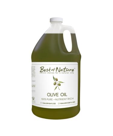 Best of Nature 100% Pure Olive Massage & Body Oil - Cold Pressed Unscented Moisturizer for Skin & Hair Bath Oil Half Gallon (64 fl oz)