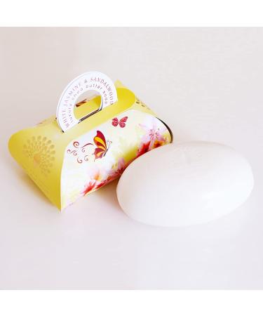 English Soap Company Large Gift Bag - Bath Soap with White Jasmine & Sandalwood | 260g - Luxury International Shipping - Buy Online on GoSupps.com