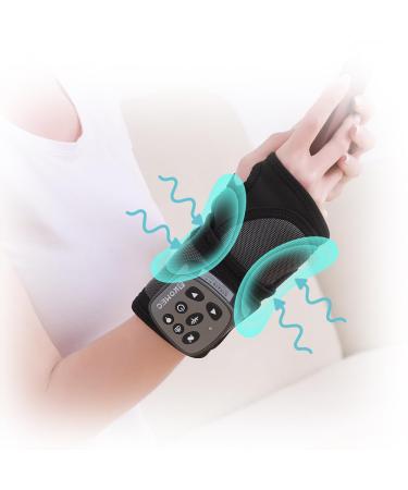 Carpal Tunnel Wrist Brace & Electric Massage Therapy | Hand Massager with Vibration Compression & Heating for Pain Relief & Tendonitis - Buy Online on GoSupps.com