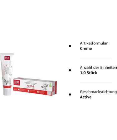 Buy Splat Professional Active Toothpaste 100ml | Soothes Gums & Strengthens Enamel with Medicinal Plants - International Shipping Available - Buy Online on GoSupps.com