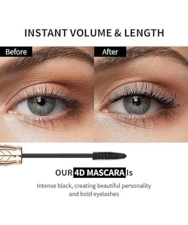 Yanqina Super Long Mascara Yanquina 4d Silk Fiber Lash Mascara Mascara De Pesta as Waterproof and Sweat Proof Mascara (2pcs) - Buy Online on GoSupps.com