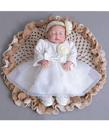 Selene Rose Floral Ivory Christening Baptism Dress for Baby Girl - 18 Months - Buy Online on GoSupps.com