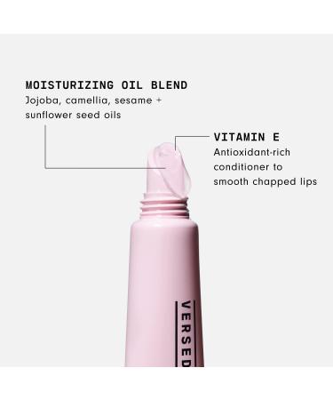 Versed Silk Slip Conditioning Lip Oil - Vegan Lip Balm & Gloss Alternative with Jojoba Oil & Vitamin E for Soft Smooth Lips - Long-Lasting Moisturizer (0.3 oz - Buy Online on GoSupps.com