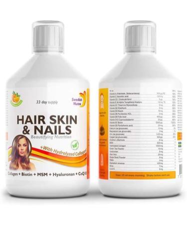 Larksh E Swedish Collagen Hair Skin & Nails Suplement Orange 500ml - Buy Online on GoSupps.com