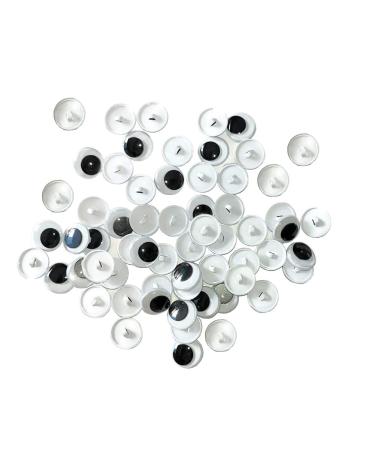 ccHuDE 100 Pcs Sew On Googly Wiggle Eyes Buttons Eyes for DIY Crafts Scrapbooking Sewing 12mm