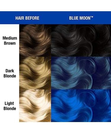 Manic Panic Blue Moon Classic Creme - Vegan & Cruelty-Free Semi-Permanent Hair Dye (3 x 118ml) - Perfect for Bold Blue Hair! - Buy Online on GoSupps.com