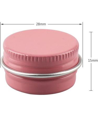 Zeoabsy 10 Pack 5ml Pink Aluminum Screw Top Cream Boxes - Perfect for Cosmetics Candles & Ointments with 5 Spoons & Labels - Buy Online on GoSupps.com