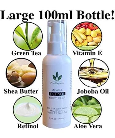 Retinol Moisturiser cream 2.5% 100ML For Day & Night with Hyaluronic Acid Vitamin E & Aloe Vera Anti Aging Face & Neck Eye Bags Dark Circles & Crows Feet - Buy Online on GoSupps.com