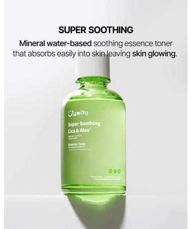 JUMISO Super Soothing CICA & Aloe Essence Toner - Hydrating Korean Facial Toner for Calming & Moisturizing | Vegan EWG Green 4.23 fl. oz / 125ml - Buy Online on GoSupps.com