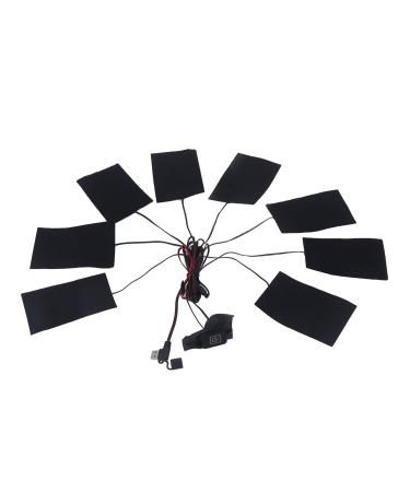 Electric room heater compound fiber USB heating pillow 8-in-1-electric heating pillows 3 corridors carbon fiber heating sheet USB-operated clothing vest heating film set