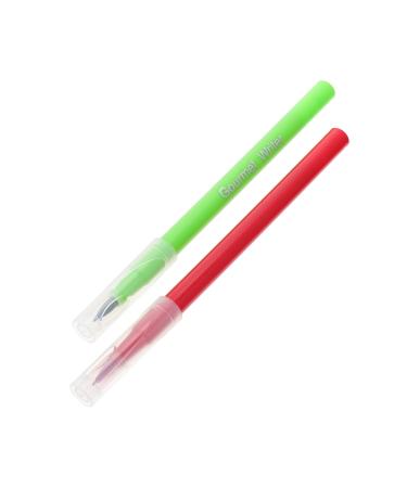 STOBAZA 2pcs Can Be Food Coloring Pen Edible Food Colour Pens Red Edible Marker Cake Pen Ink Markers Plastic Red Green
