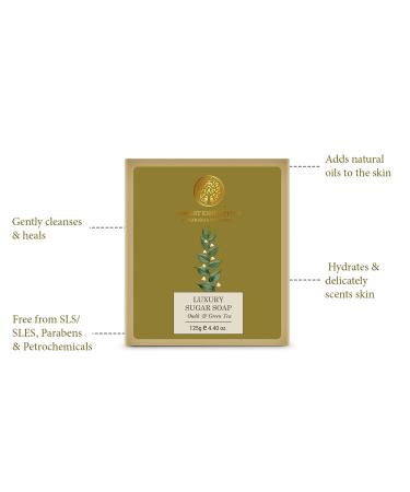 Buy Forest Essentials Luxury Sugar Soap Oudh & Green Tea 125g Premium Indian Skincare | International Shipping - Buy Online on GoSupps.com