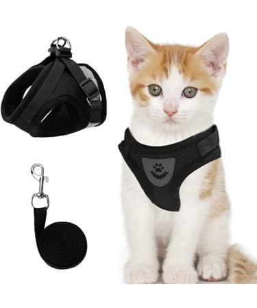 Dog Harness Dog Vest Harness Adjustable Reflective Breathable Soft Padded Pet Vest Harnesses Chest Harness for Small Medium Dogs and Cats- Easy Control for Outdoor Walking (Black-L) Black(L) - Buy Online on GoSupps.com