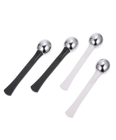 minkissy minkissy 4 Pcs Import Facial Massage Stick Metal Spoons Skin Care Applicator Eye Cream Massage Cream Supplies