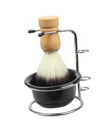Hemoton 1 Set Shaving Foam Bowl Suits for Men Cosmetology Kit Shaving Brush Mens Grooming Kit Men Grooming Kit Barber Shaving Men Suit Shaving Kit Portable Nylon Three Piece Suit 12x8.5cm Black