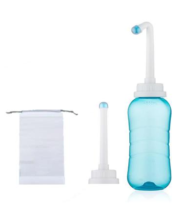 Brigtviee Po shower mobile journey bidding for postpartum care 500 ml peri bottle for intimate shower and vaginal shower portable bidet portable bidet for menstrual cleaning for women blue blue blue