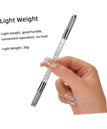 Angoily 4pcs Pen Needle Handheld Needles Eyebrow Microblading Portable Acrylic Holder Women Tool Tattoos 14.7x1.7cmx4pcs Whitex4pcs - Buy Online on GoSupps.com