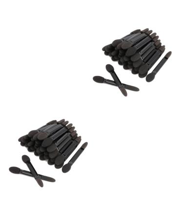 FOMIYES Eyebrow Brush 100 pcs esponjas para maquillaje Makeup eye shadow applicator sticks women s suits ladies suits Size 2x2pcs Blackx2pcs