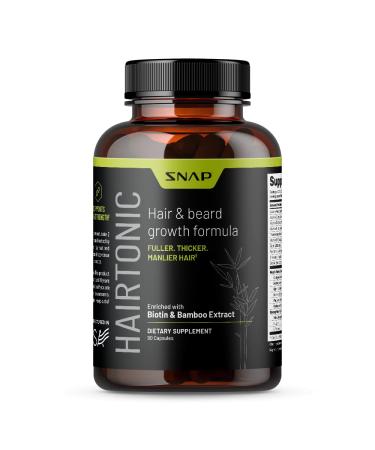 Hair Growth Supplement for Men - Grow Hair, Stop Hair Loss & Regrow Hair, Beard Growth, Skin and Nail Vitamin - Mens Hair Regrowth with Biotin for Men, Kelp, Bamboo & More (90 Capsules) 90 Count (Pack of 1) - Buy Online on GoSupps.com
