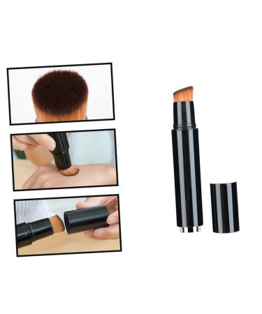 MERRYHAPY Professional Angled Makeup Brush for Liquid Foundation & Concealer - Travel-Friendly Face Blending & Definer Brush - Perfect for Flawless Finishing - Black 16cm x 2.5cm - Buy Online on GoSupps.com