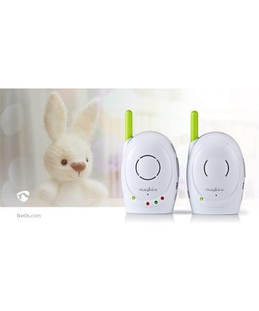 Nedis Audio Baby Monitor - Wireless Intercom Baby Monitors with 300m Range - Set of 2 - Green/White - Buy Online on GoSupps.com