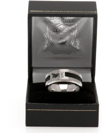 Liverpool FC Ring with Inlay - Small Black | Official Merchandise | International Shipping - Buy Online on GoSupps.com