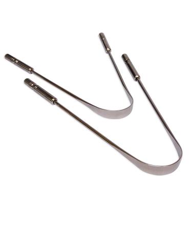 Surgical stainless steel tongue cleaner 135 mm 2 pieces