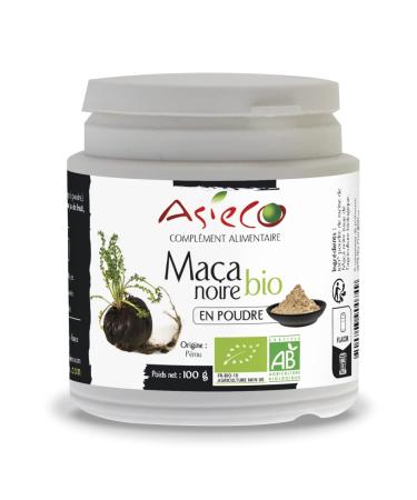 Black Organic Maca from Peru 100 g Pot - Many Virtues - Quality Product from Organic Farming Asiaco