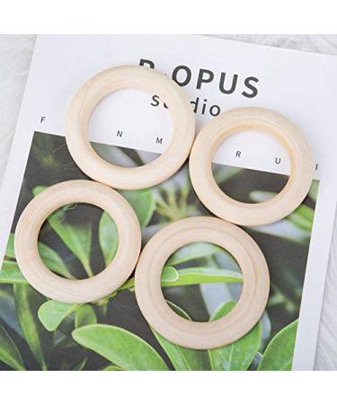 Yicare 10-Piece Baby Wooden Teething Rings - 70mm Handicraft Rings for Babies | Safe Wood Teethers & DIY Craft Bracelet - Buy Online on GoSupps.com