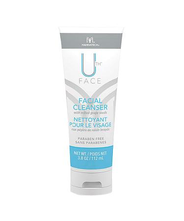 Mannatech Uth Facial Cleanser Gentle Face Cleanser Formulated with Finely Milled Grape Seeds Foaming Facial Cleanser Exfoliate for Face and Wash Away Makeup Oil Dirt and Impurities -3.8oz/112ml