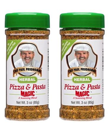 Chef Paul Prudhommes Herbal Pizza and Pasta Magic Seasoning Blend 3.0 OZ. (Pack of 2)