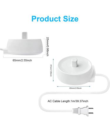 Braun Oral-B Model 3757 Replacement Charger | Waterproof IPX7 Inductive Charging Adapter | Portable Travel Accessory - Buy Online on GoSupps.com