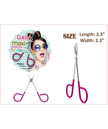 PINK Salon TWEEZERS | Precision Eyebrow Tweezers for Men/Women | Portable Beauty Tool for Facial Hair, Ingrown Hair, Blackheads | Model 27-CC PROFESSIONAL - Buy Online on GoSupps.com