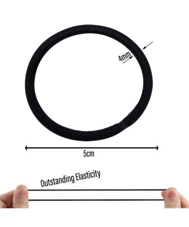 MSC 40 Pack 2mm Thick No Metal Hair Bands - Perfect Ponytail Holders for Women Girls & Men | Ideal for Thick Hair - International Shipping - Buy Online on GoSupps.com