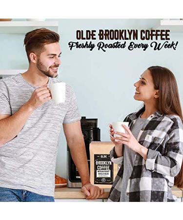 Olde Brooklyn Coffee 5 lb Whole Bean Medium Roast Gourmet Fresh Roasted Coffee - 5 Pound Bag - Buy Online on GoSupps.com