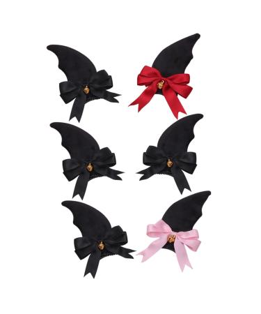Beatifufu 3 Pairs Little Devil Hair Clip Horn Hair Pins Tween Girl Clothing Cute Hair Clips Cute Horn Clips Hair Barrette Clips Hair Clips for Bangs Girl Hairpin Animal Croissant Fabric