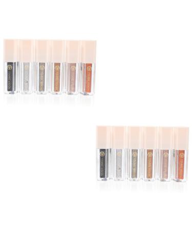 balacoo 12 Pcs Eye Shadow Set Glitter Eye Makeup Tear Stick Liquid Eye Shadow Glow Accessories Makeup Tools Korean Eye Glitter Makeup Accessories Miss Eyes Cosmetics Highlighter
