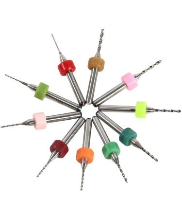 Mini Micro Drill Bit Set - 10pcs 0.6-1.5mm Carbide Bits for CNC & PCB | International Shipping Available - Buy Online on GoSupps.com