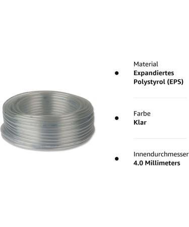 Teichpoint 25m PVC Air Hose - 4mm Inside 6mm Outside - Crystal Clear Ventilation Hose for Ponds & Aquariums - Durable Flexible Hose Roll - Buy Online on GoSupps.com