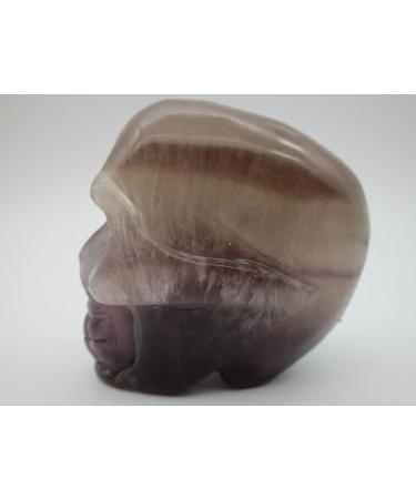 Natural Crystal Rough Big 384g Natural Fluorite Carved Skull Realistic Fengshui Stone Minerals Crystal Christmas Specimens Reiki - Buy Online on GoSupps.com
